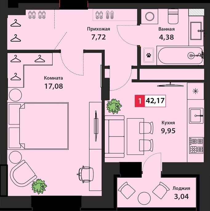 квартира г Тверь ул Оснабрюкская 22к/1 фото 1