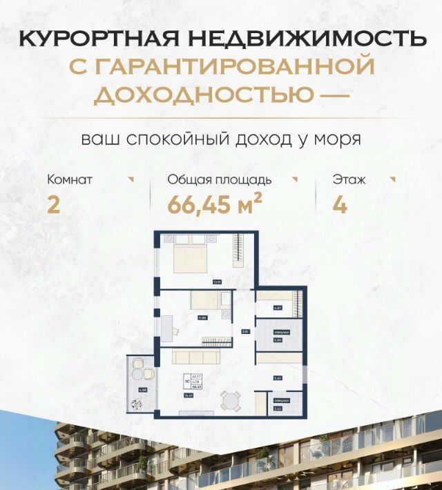 квартира р-н Анапский г Анапа Лучи жилой комплекс фото 1