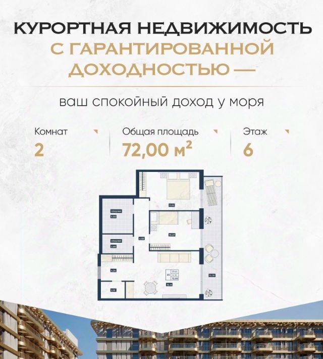 квартира р-н Анапский г Анапа Лучи жилой комплекс фото 1