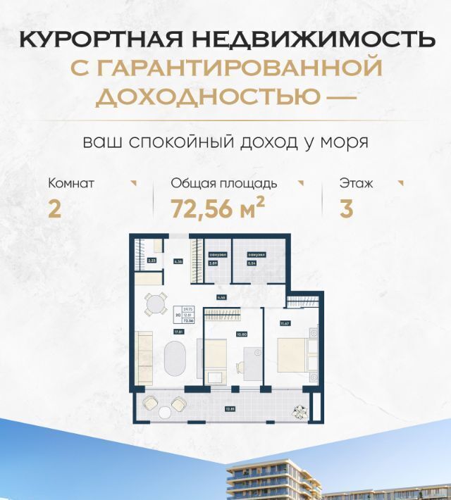 квартира р-н Анапский г Анапа Мореград жилой комплекс фото 1