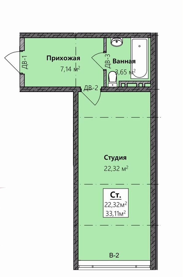 квартира г Махачкала р-н Кировский Благородная ул., 13 фото 26