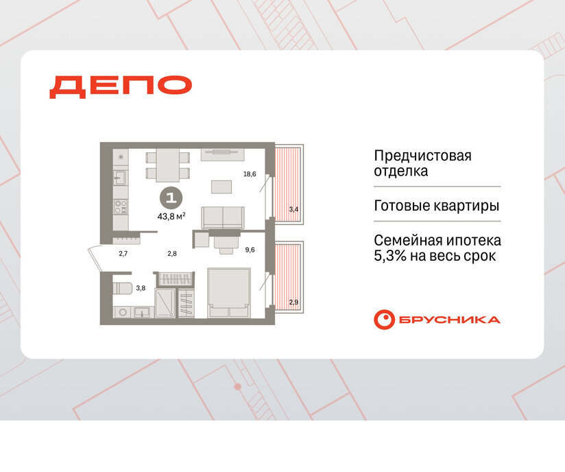 квартира г Екатеринбург Старая Сортировка Уралмаш ЖК Квартал Депо жилой район Сортировочный фото 1