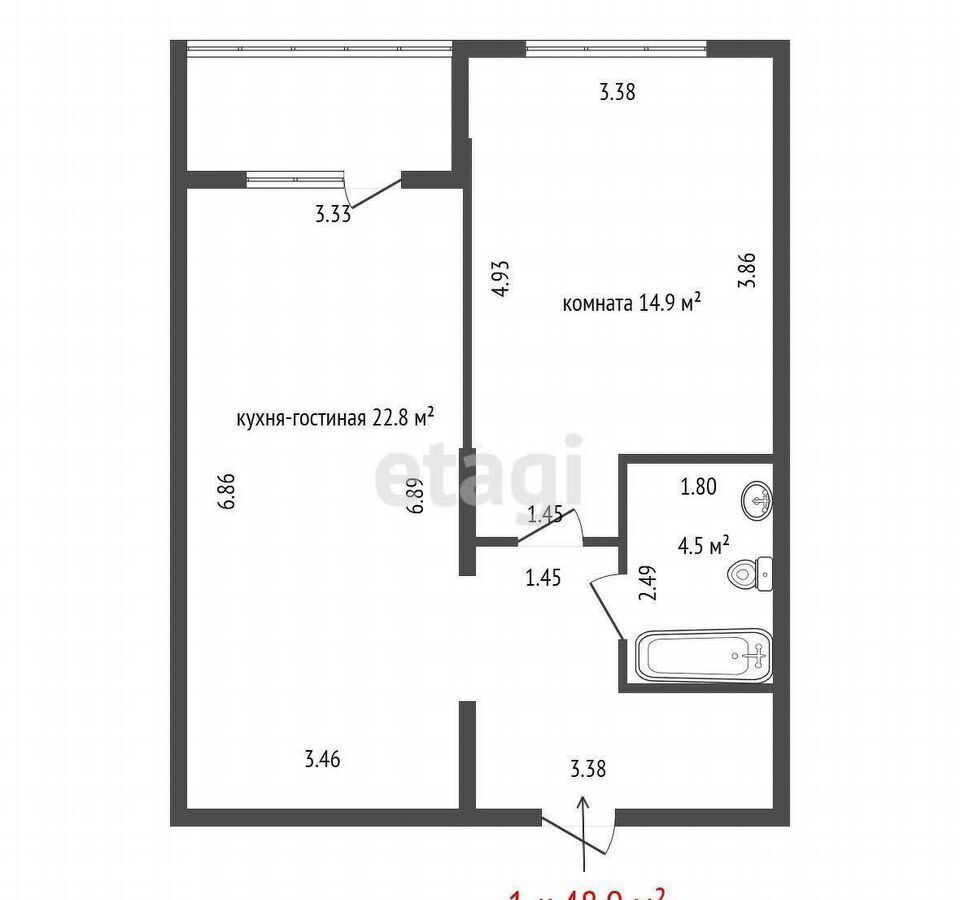 квартира г Екатеринбург Чкаловская ул Машинная 1в/2 фото 37