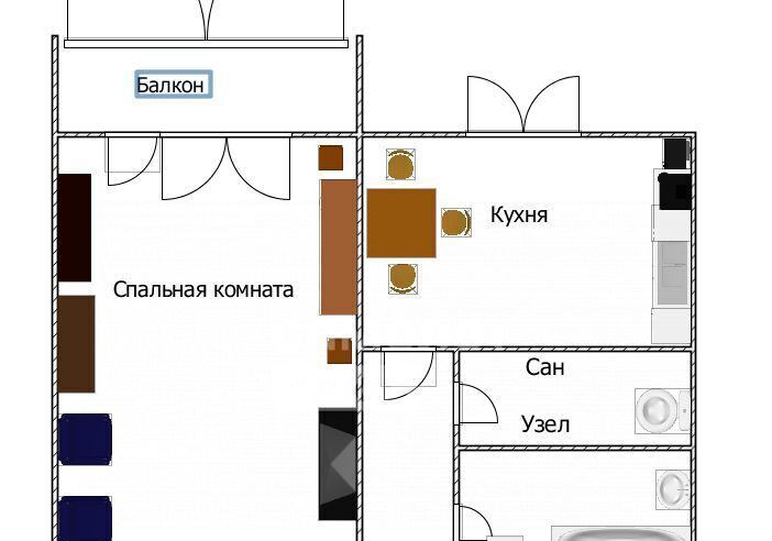 квартира г Ульяновск р-н Железнодорожный пр-кт Гая 47 фото 2