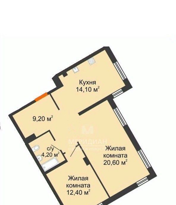 квартира г Нижний Новгород Горьковская ул Маршала Баграмяна 4 фото 2