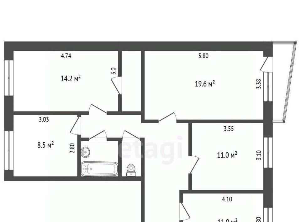 квартира г Сургут ул Дзержинского 6 А фото 2