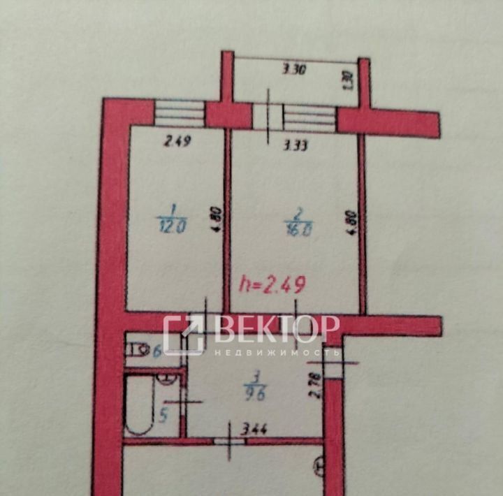 квартира г Иваново р-н Октябрьский ул Революционная 14а фото 2