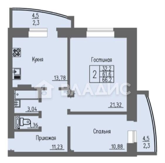 квартира г Воронеж р-н Центральный ул Академика Конопатова 13 фото 3