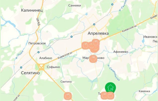 земля городской округ Наро-Фоминский г Апрелевка 30 км, коттеджный пос. Кедрица, 2-я очередь, Киевское шоссе фото 9
