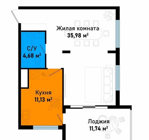 квартира ул Евпаторийская 1 ЖК Бухта Счастливая Черноморское сельское поселение фото
