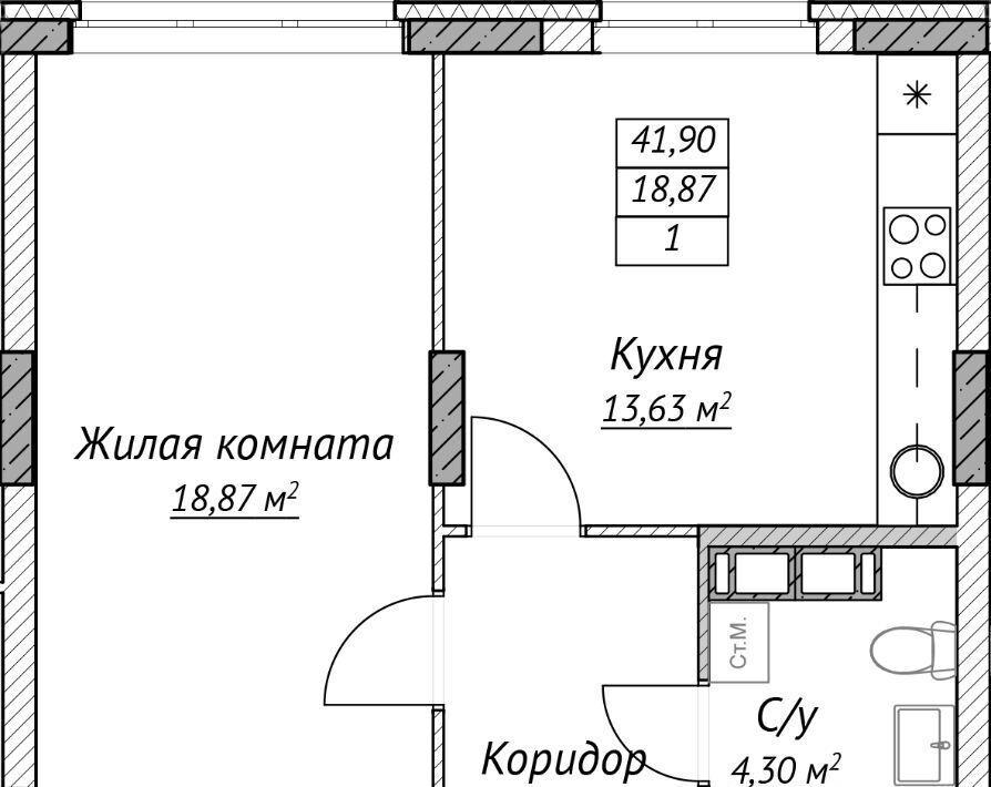квартира г Нижний Новгород Горьковская Сахарный Дол жилой комплекс фото 1