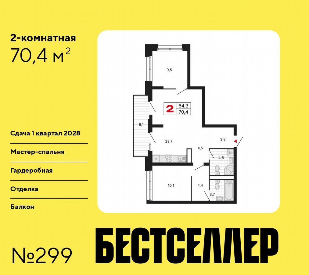 квартира г Москва метро Нижегородская ш Перовское 1 ЖК «Бестселлер» муниципальный округ Нижегородский фото 1