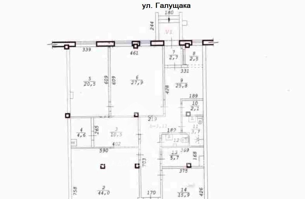 офис г Новосибирск р-н Заельцовский Гагаринская ул Галущака 1 Кропоткинский жилмассив фото 8