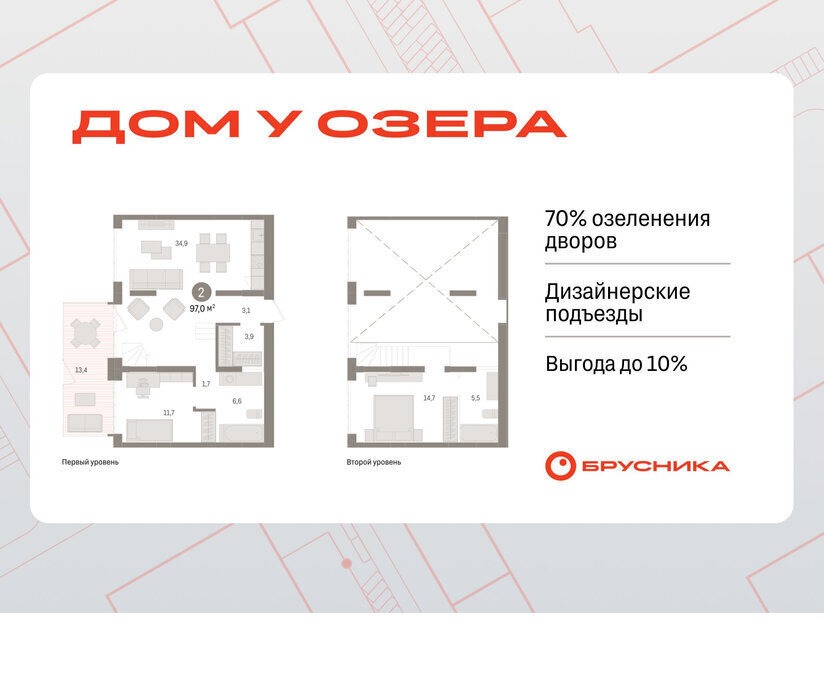 квартира г Тюмень ЖК «Онегин. Дом у озера» Центральный административный округ фото 1