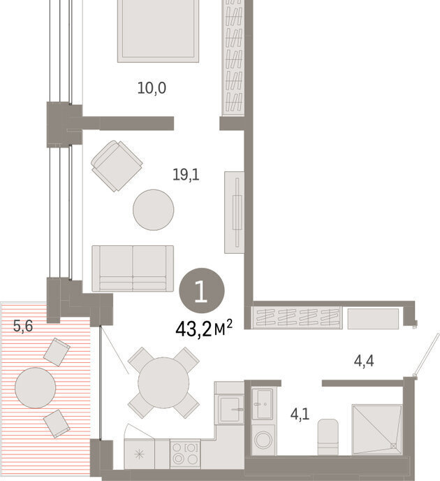 квартира г Тюмень ул Муравленко 9/2 Центральный административный округ фото 2