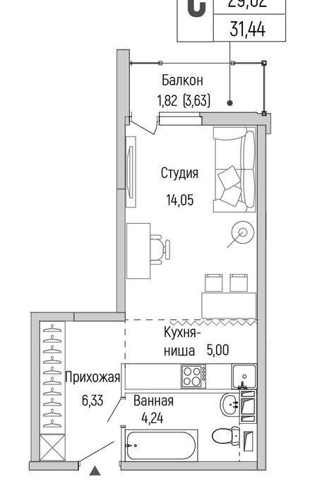 квартира г Красногорск Павшино ЖК Рига Хиллс, к 1 фото 1