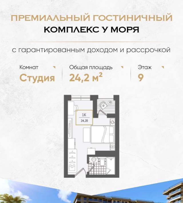 квартира г Сочи р-н Адлерский Адлер Курортный Городок жилрайон фото 1