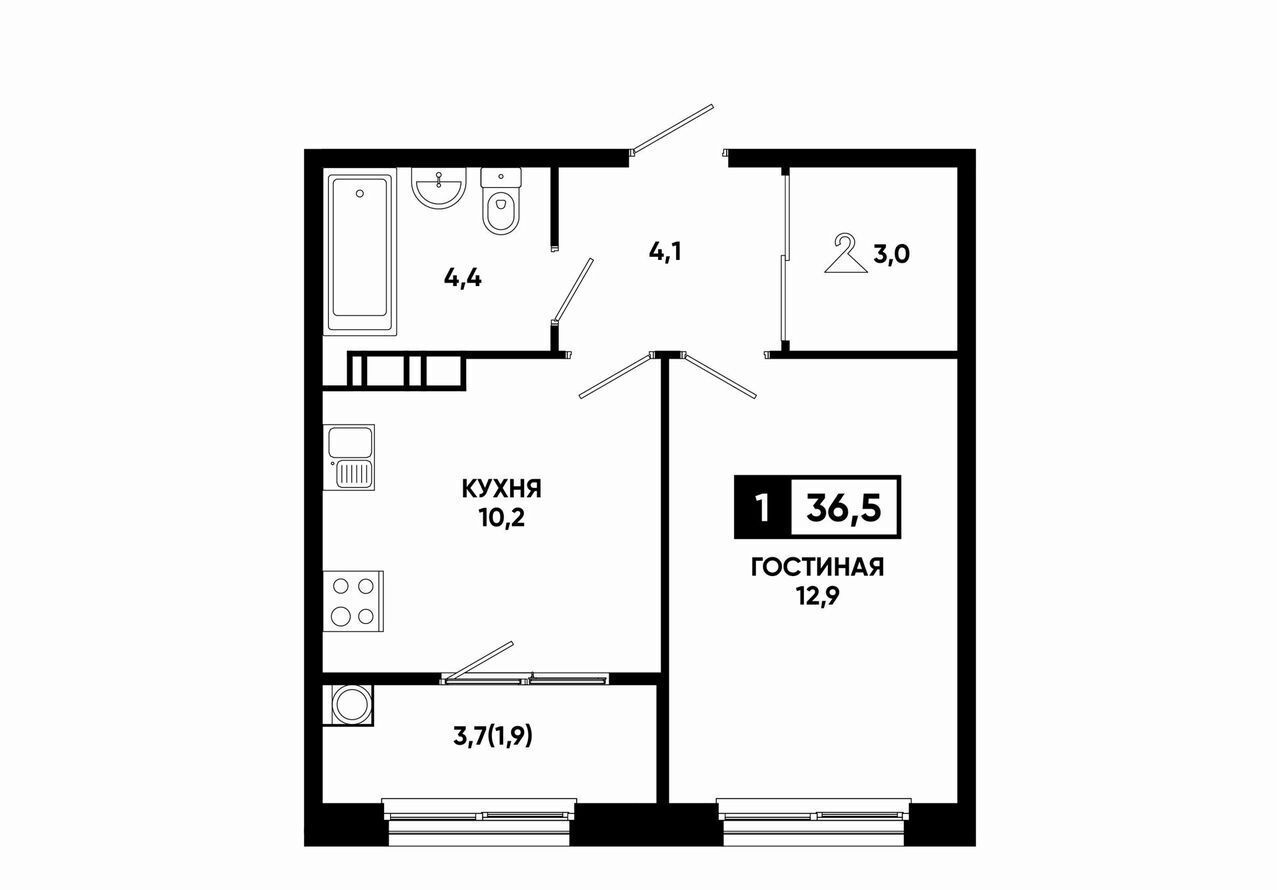 квартира г Ставрополь р-н Промышленный ул Доваторцев 1 фото 1