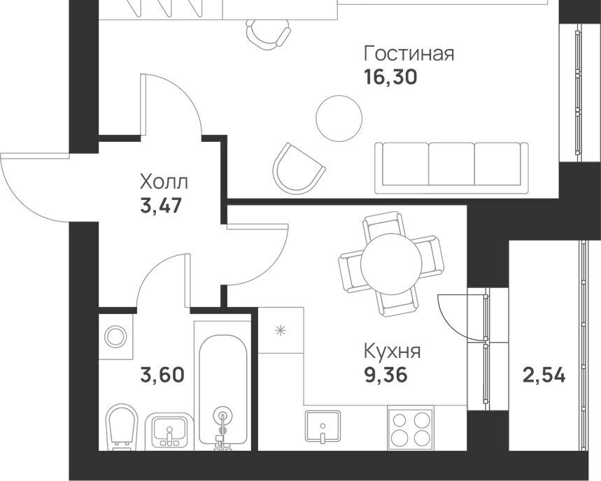 квартира г Тула ЖК «Новая Тула» микрорайон Новая фото 1