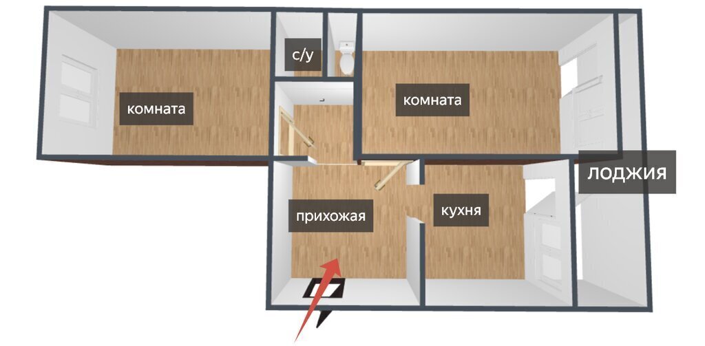квартира г Фокино п Дунай ул Ленина 32 фото 14