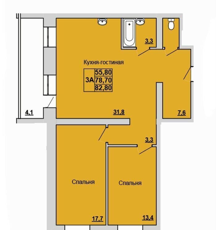 квартира г Абакан ул Кирова 185б ЖК «Арена-Парк» фото 2