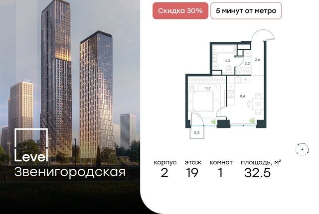 метро Хорошёво жилой комплекс Левел Звенигородская, к 2 фото