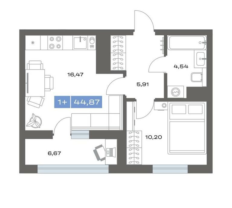 квартира г Тобольск пер Радищева 17 фото 1