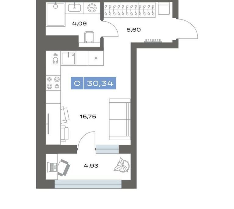 квартира г Тобольск пер Радищева 17 фото 1