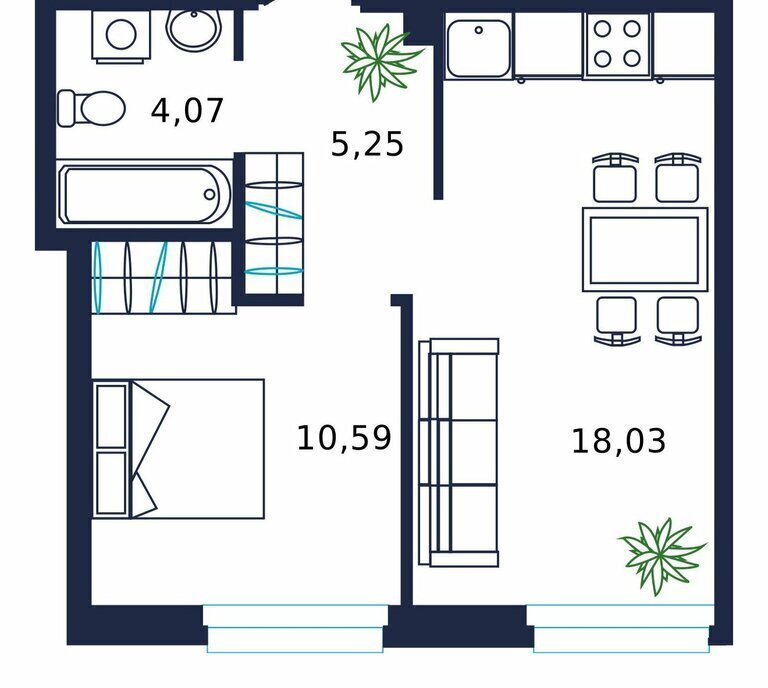 квартира г Тюмень п Мелиораторов ул Мелиораторов 6а фото 1