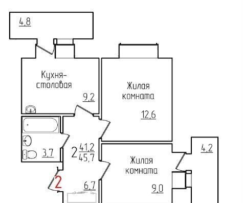квартира г Благовещенск ул Ломоносова кв-л 217, ЖК «Gold» фото 1