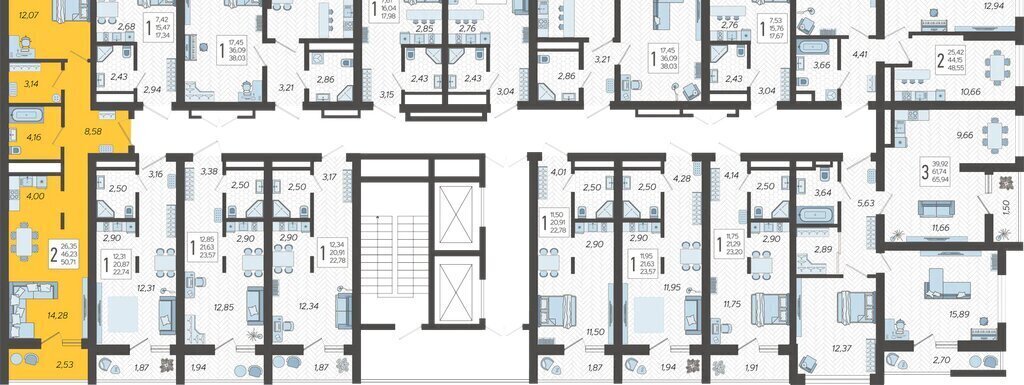 квартира г Сочи микрорайон Бытха Ясногорская улица, 16/2к 3 фото 2