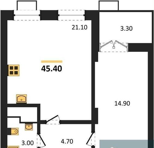 квартира р-н Железнодорожный ул Остужева 52/5 ЖК «Ключи CLUB» фото