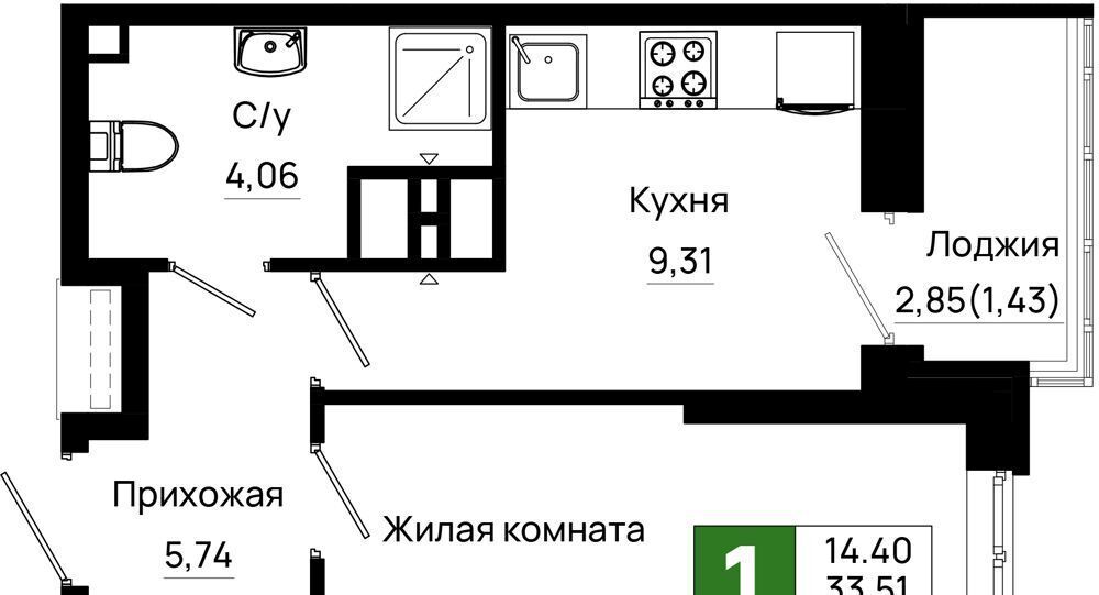 квартира г Ростов-на-Дону р-н Октябрьский пер Нефтекачка ЖК «Октябрь Парк» фото 1