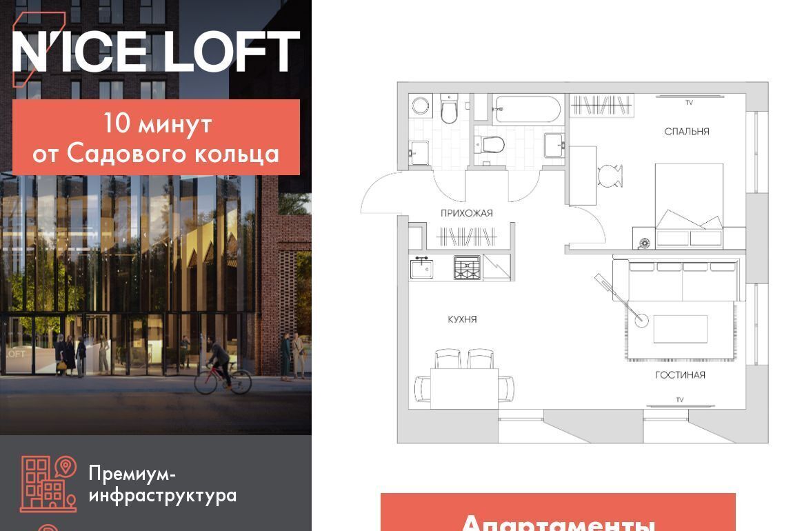 квартира г Москва метро Волгоградский проспект ЖК Н'айс Лофт фото 1