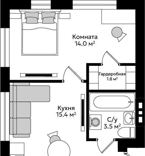 квартира р-н Гурьевский г Гурьевск ЖК «Новая резиденция» фото 1