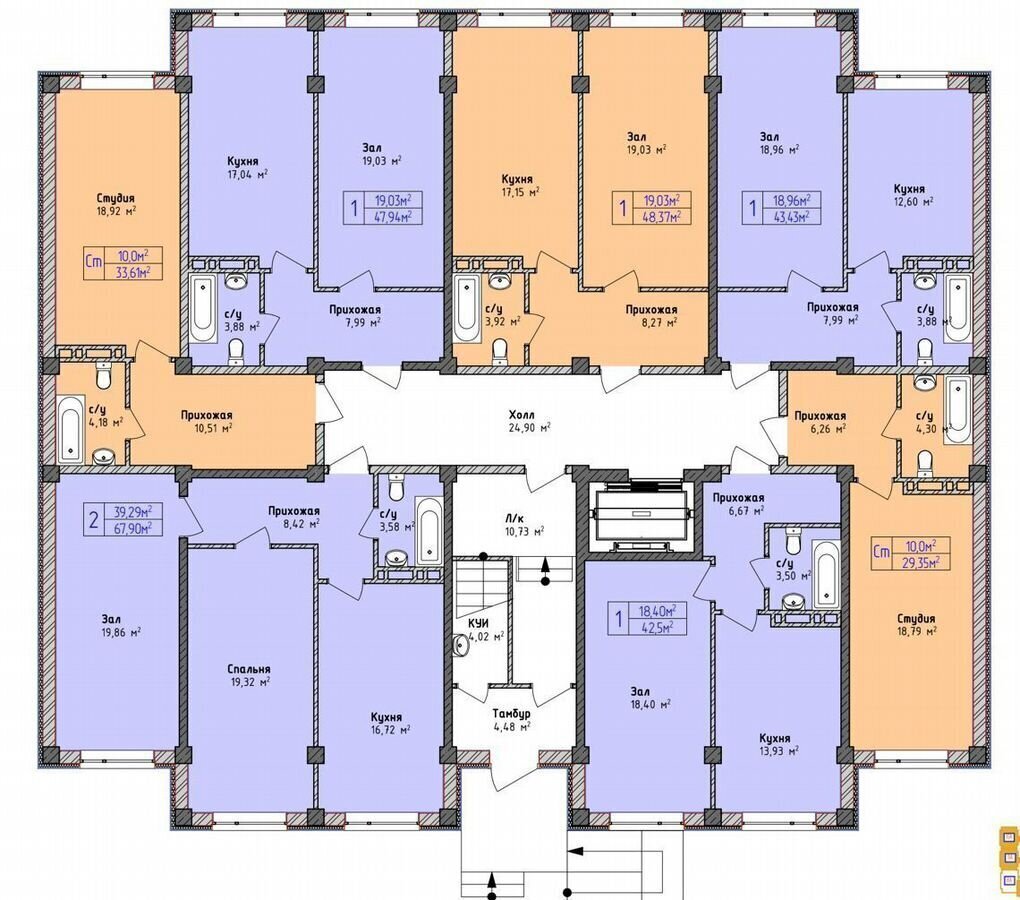 квартира г Махачкала мкр-н Караман-5, ул. 1-я линия, 10 фото 2