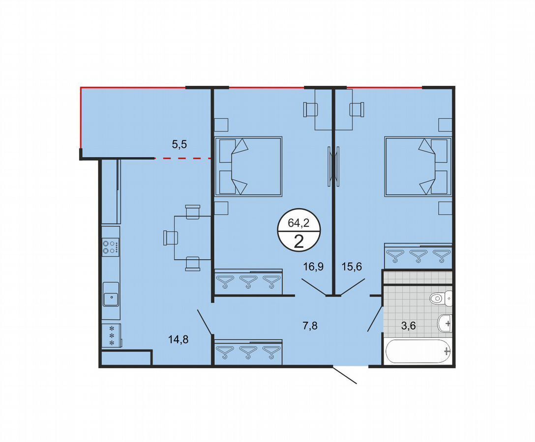 квартира г Георгиевск ул Филатова 60/3 фото 1