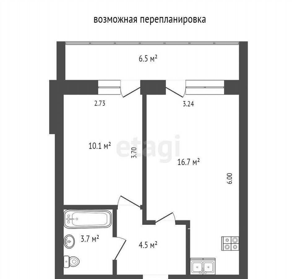 квартира г Тюмень р-н Центральный ул. Ю. -Р. Г. Эрвье, 16 фото 19