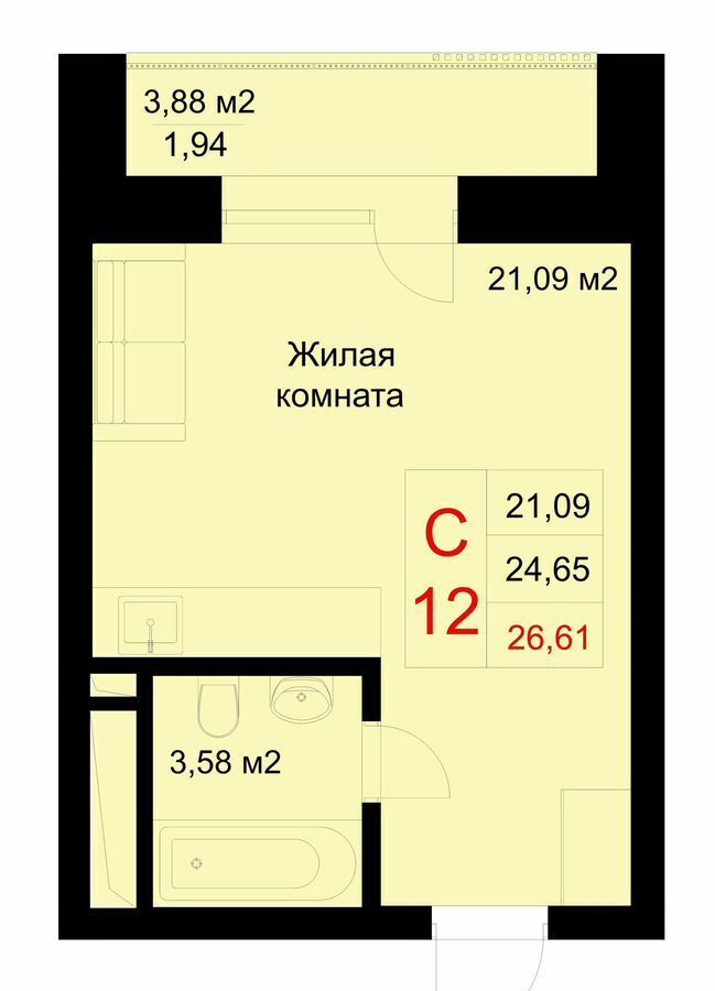 квартира г Казань р-н Приволжский ул Рауиса Гареева 78б ЖК «Стрела» фото 1