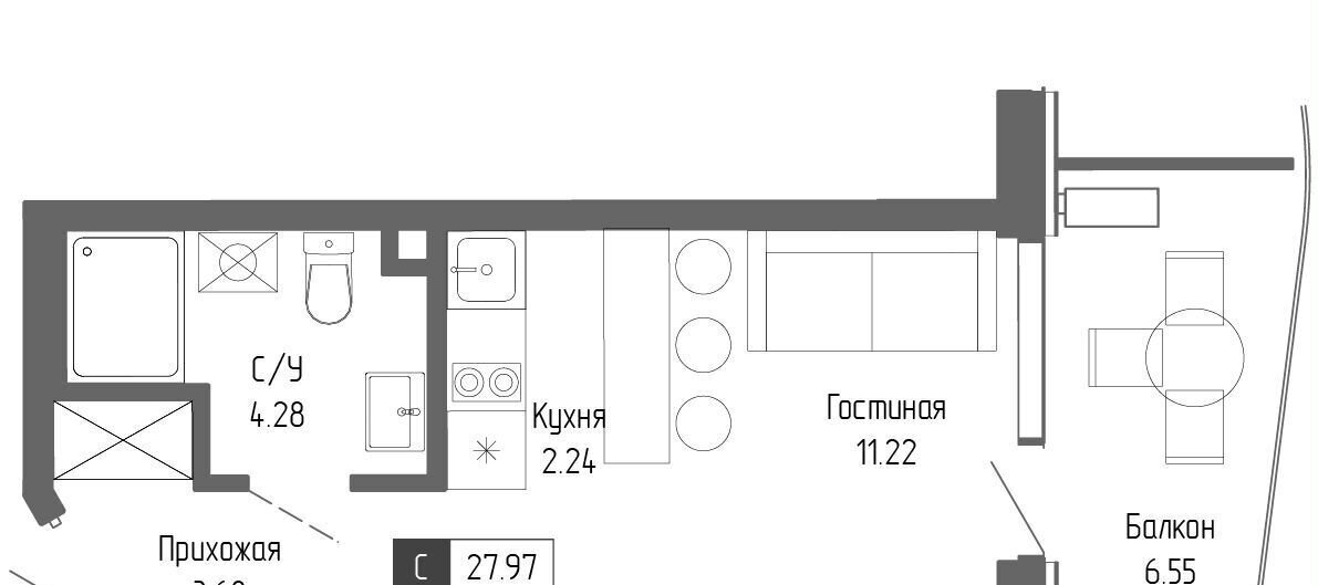квартира г Алушта ул Западная 4 апарт-комплекс «Крымская Резиденция» корп. 5 фото 1