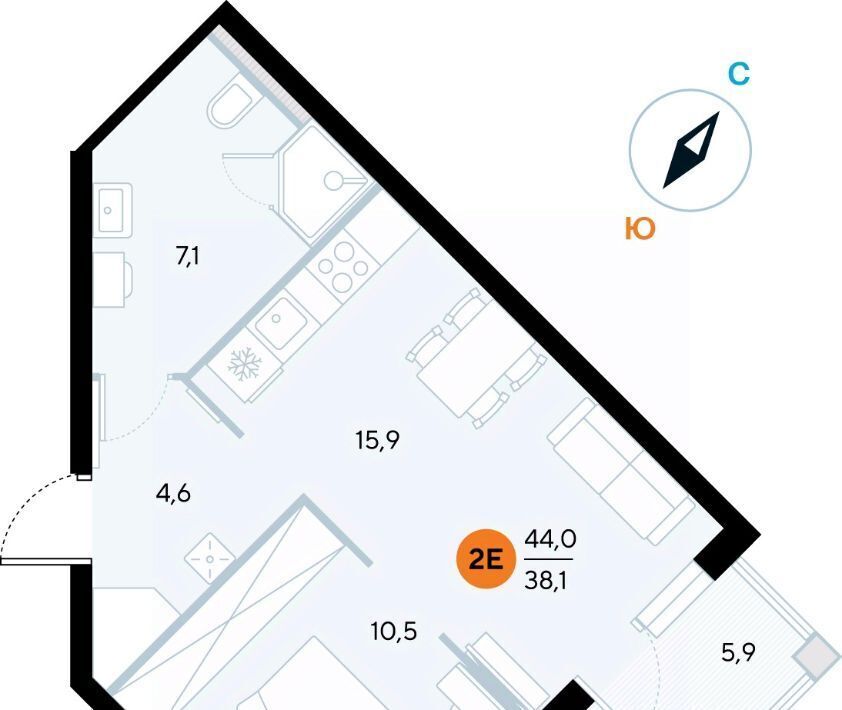 квартира г Евпатория пгт Заозерное ул Аллея Дружбы 10а фото 1
