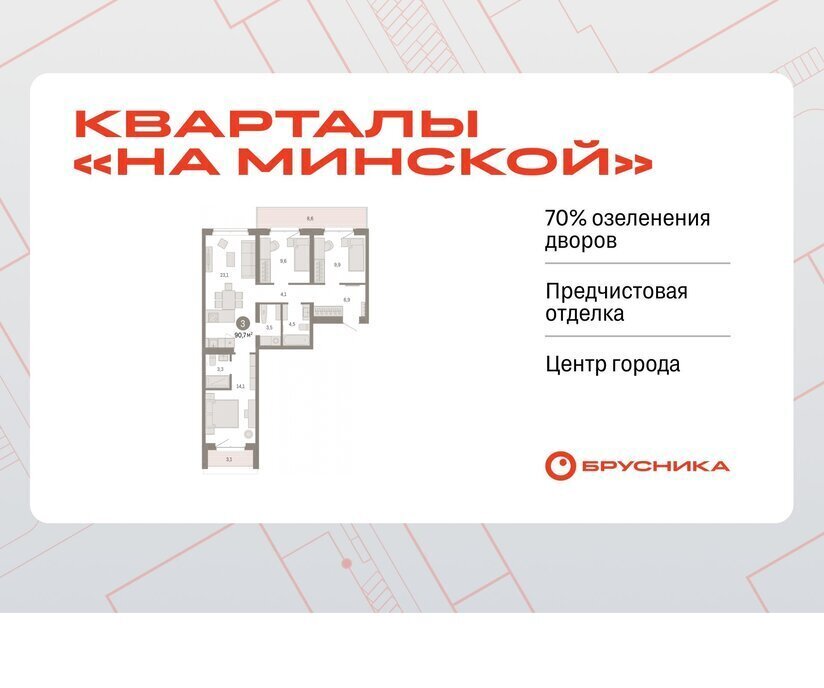 квартира г Тюмень жилой комплекс На Минской фото 1