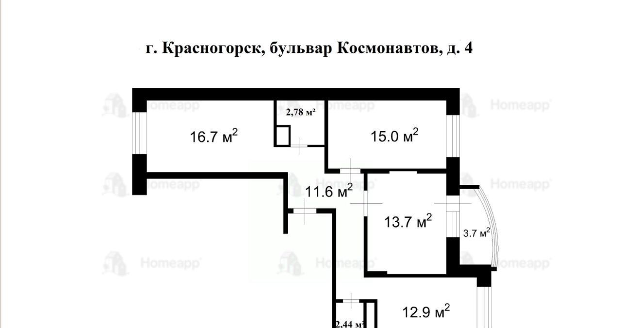 квартира г Красногорск б-р Космонавтов 4 Опалиха фото 2