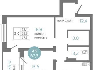 квартира г Красноярск р-н Советский ул Авиаторов 7/2 фото 1