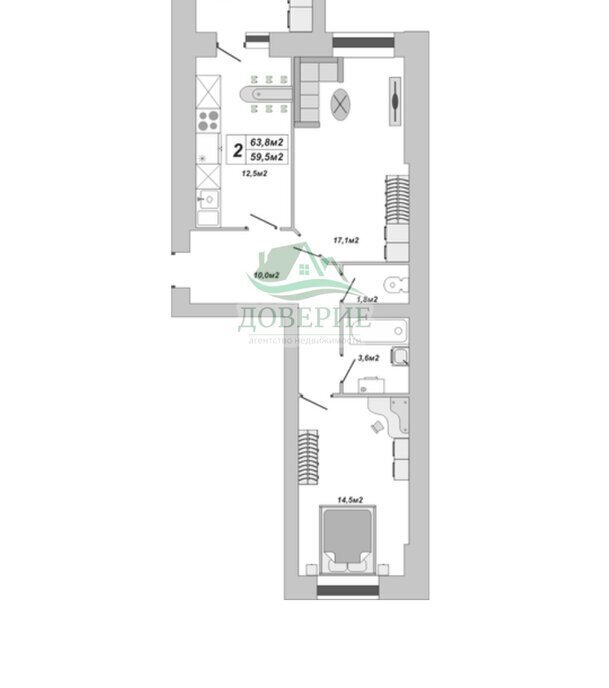 квартира г Тамбов ул Чичерина 7к/2 фото 1