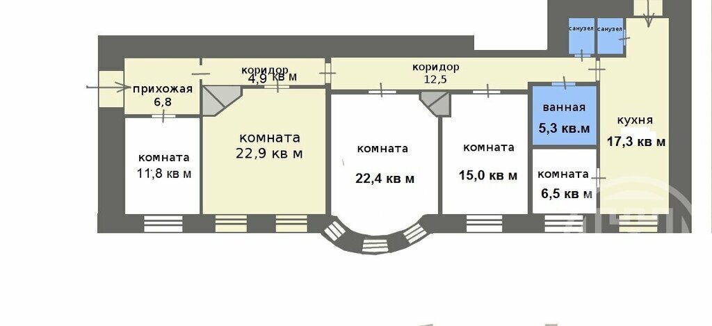 квартира г Санкт-Петербург метро Петроградская пр-кт Каменноостровский 57 округ Аптекарский остров фото 15