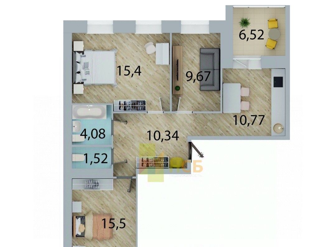 квартира г Омск р-н Кировский ул 3-я Енисейская 28/1 фото 1
