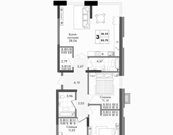 квартира г Краснодар р-н Прикубанский ул им. генерала Брусилова 1/2 5 лит фото 1