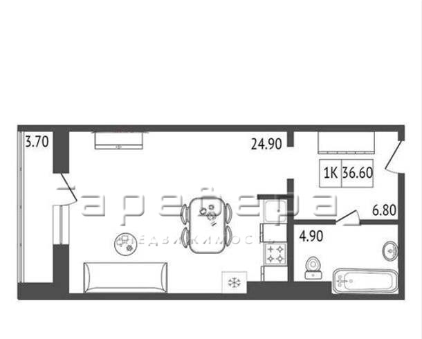 квартира г Красноярск ул Спандаряна 1б фото 12