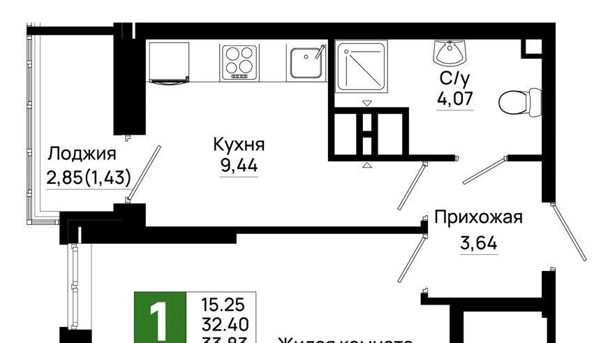 квартира г Ростов-на-Дону р-н Октябрьский пер Нефтекачка ЖК «Октябрь Парк» фото 1